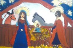 Malované betlémy - práce žáků výtvarného oboru